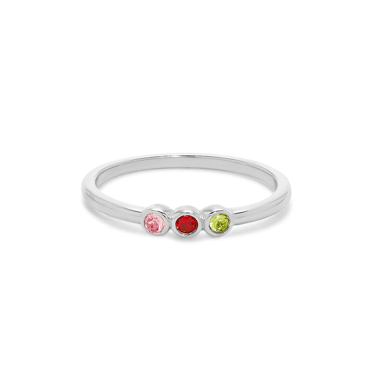 Custom Bezel Set Birthstone Ring