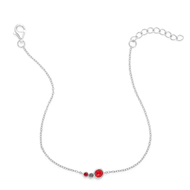Custom Mother and Children Birthstone Bracelet