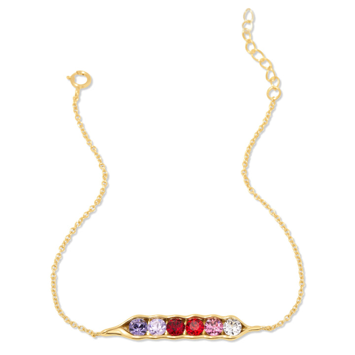 Custom Birthstone Pea in a Pod Bracelet