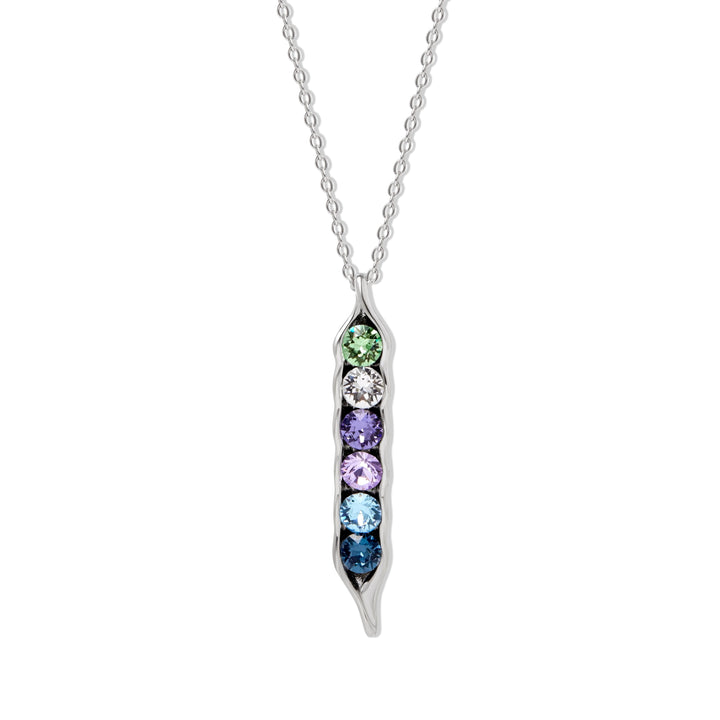 Custom Birthstone Pea in a Pod Necklace