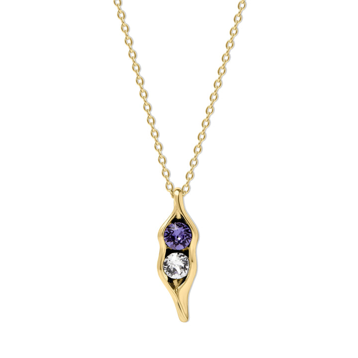 Custom Birthstone Pea in a Pod Necklace