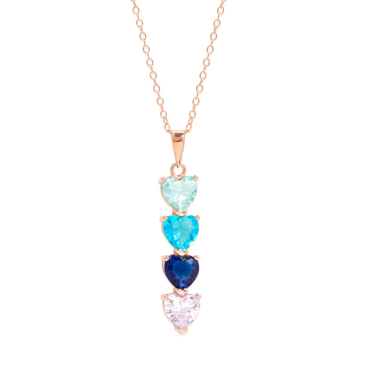 Custom Heart Drop Birthstone Necklace