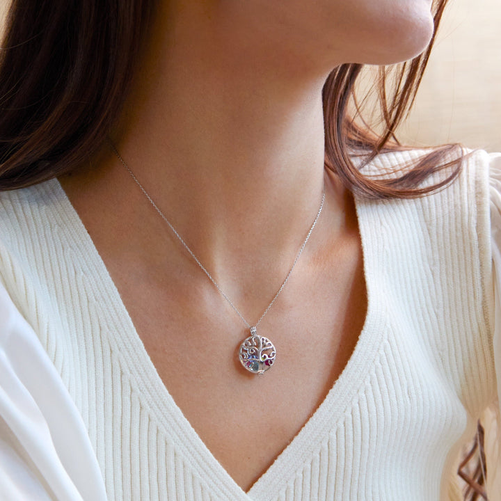 Custom Family Tree Birthstone Locket