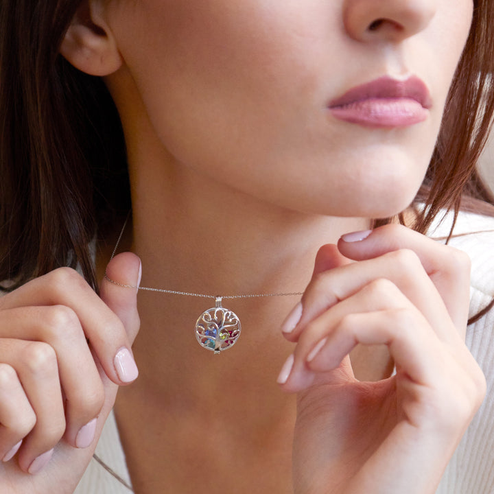 Custom Family Tree Birthstone Locket