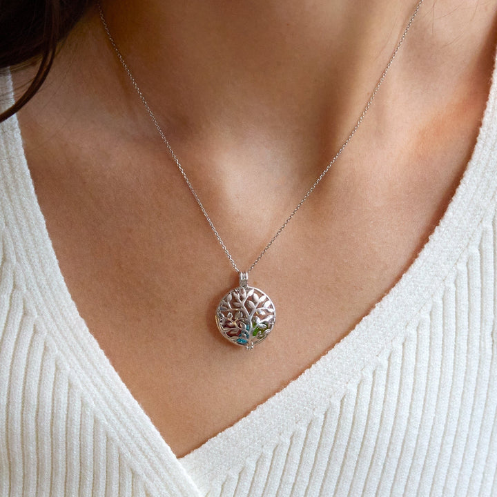 Custom Petite Family Tree Birthstone Locket