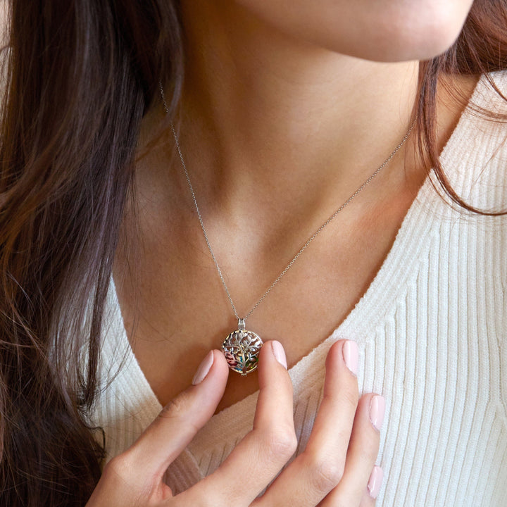 Custom Petite Family Tree Birthstone Locket