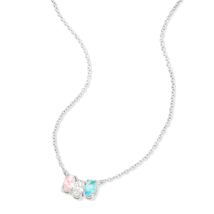 Custom Petite Oval Birthstone Necklace