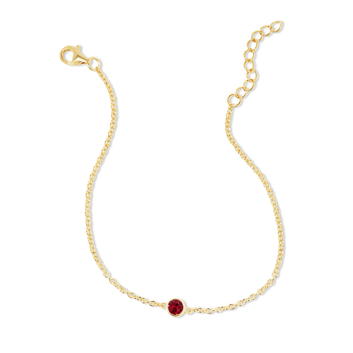 Custom Floating Bezel Set Birthstone Bracelet