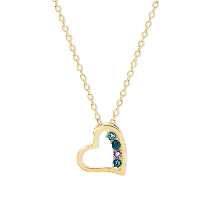 Custom Petite Heart Birthstone Pendant