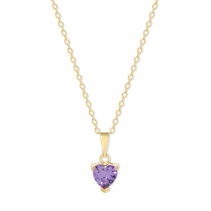 Custom Heart Drop Birthstone Necklace
