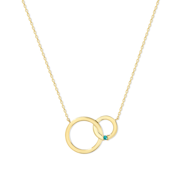 Custom Interlocking Circle Eternity Birthstone Necklace