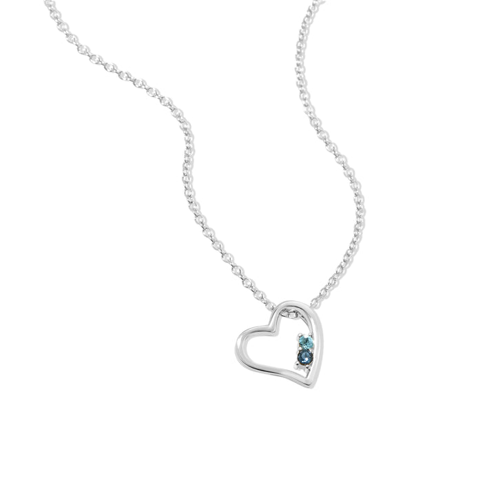 Custom Petite Heart Birthstone Pendant