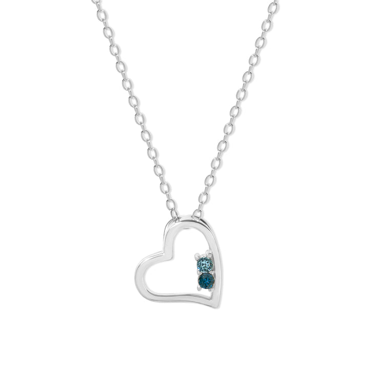 Custom Petite Heart Birthstone Pendant