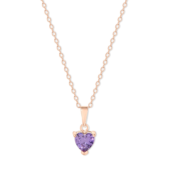 Custom Heart Drop Birthstone Necklace
