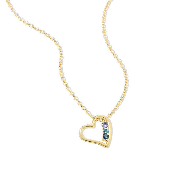 Custom Petite Heart Birthstone Pendant