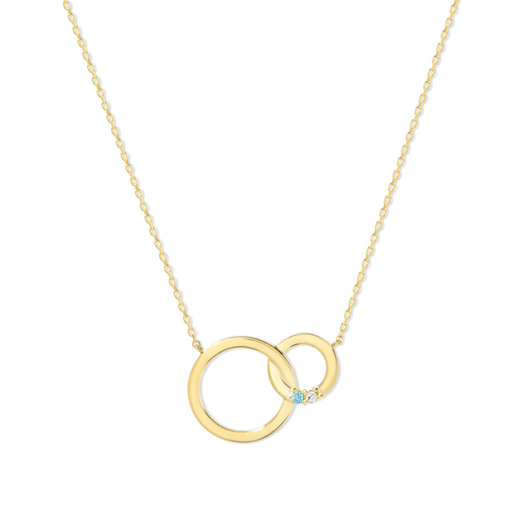 Custom Interlocking Circle Eternity Birthstone Necklace