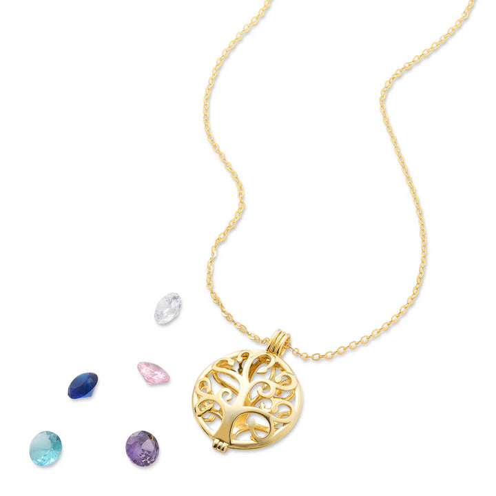 Custom Family Tree Birthstone Locket