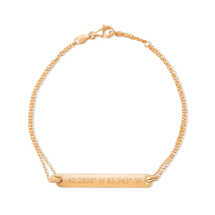 Custom Coordinate Name Bar Bracelet
