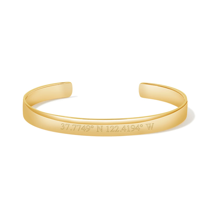 Custom Coordinate Cuff Bracelet
