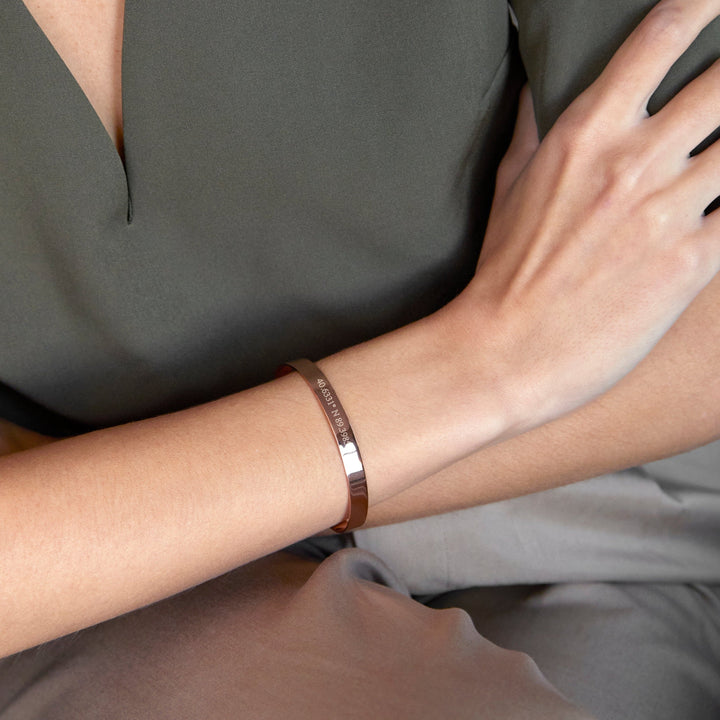 Custom Coordinate Cuff Bracelet