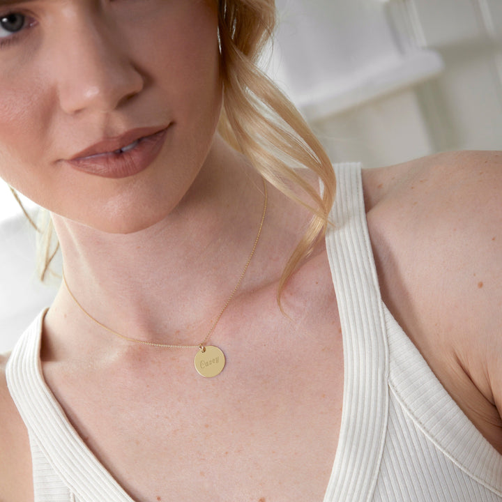 Engravable Round Tag Pendant