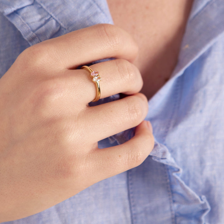Custom Petite Oval Birthstone Ring