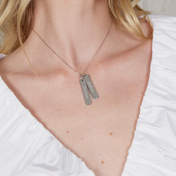 Custom Close To The Heart Birthstone Tag Pendant