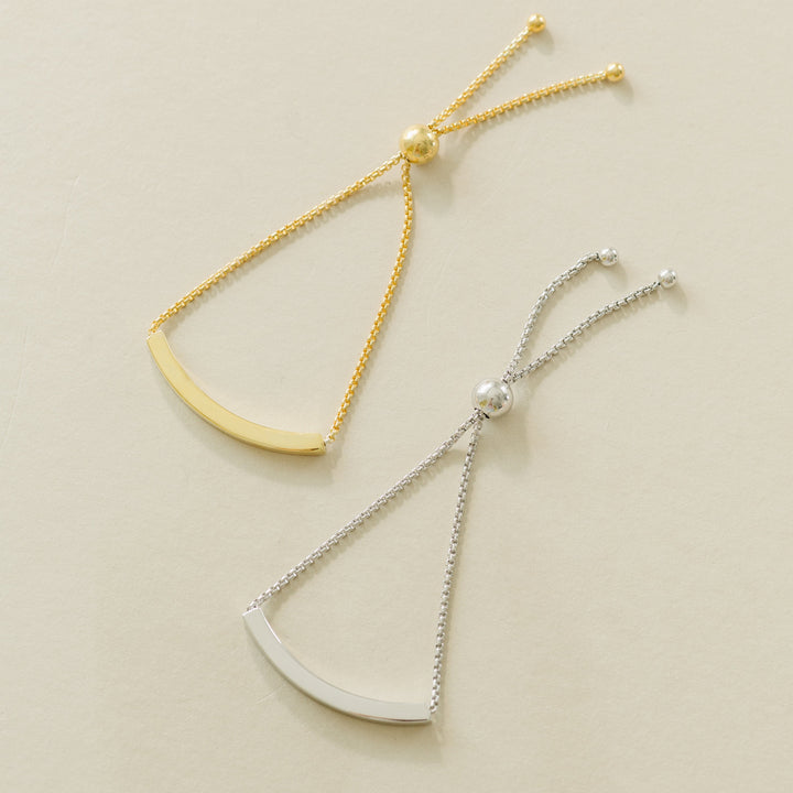 Engravable Name Bar Bolo Bracelet