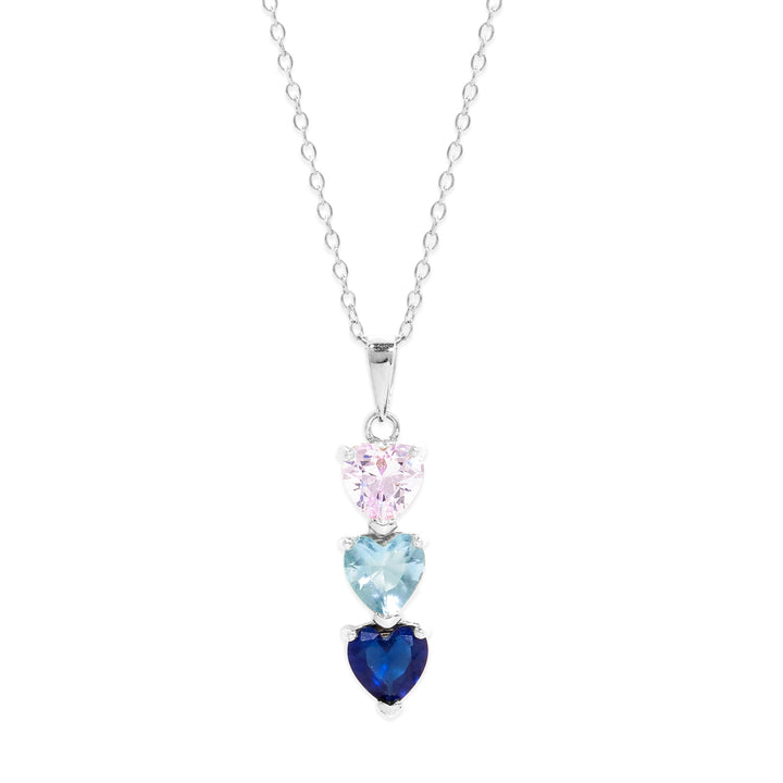 Custom Heart Drop Birthstone Necklace