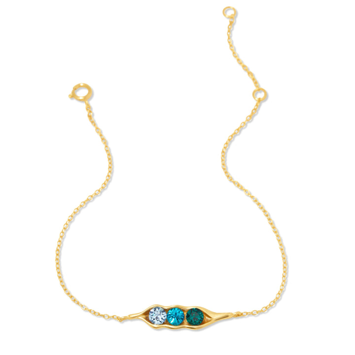 Custom Birthstone Pea in a Pod Bracelet