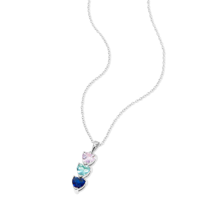 Custom Heart Drop Birthstone Necklace