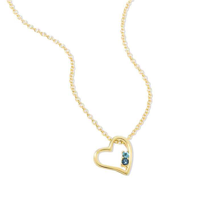 Custom Petite Heart Birthstone Pendant