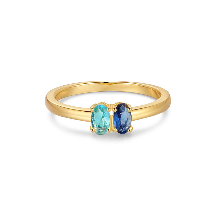 Custom Petite Oval Birthstone Ring