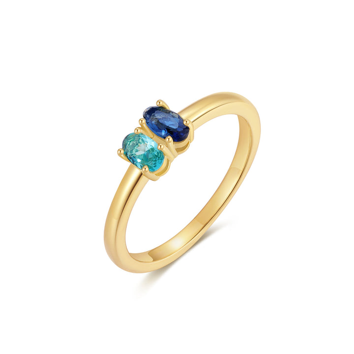 Custom Petite Oval Birthstone Ring