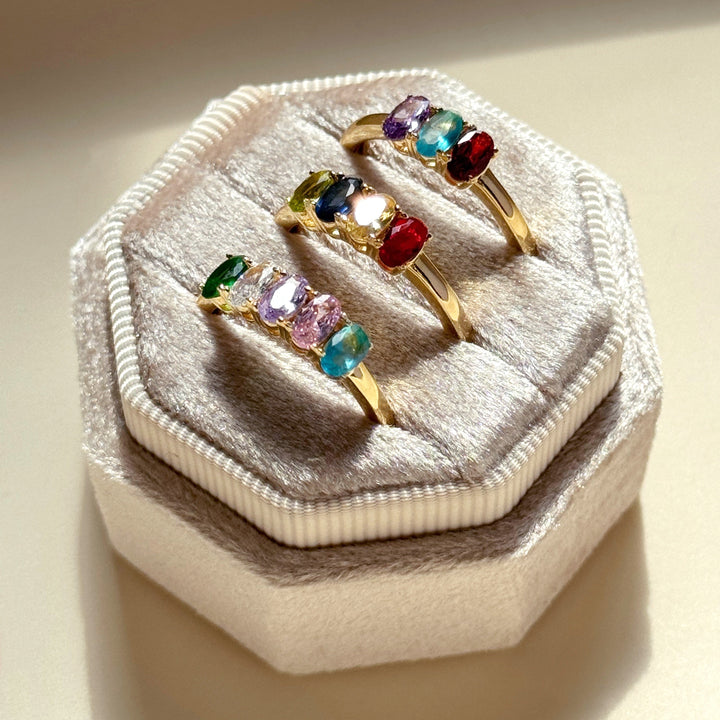Custom Petite Oval Birthstone Ring