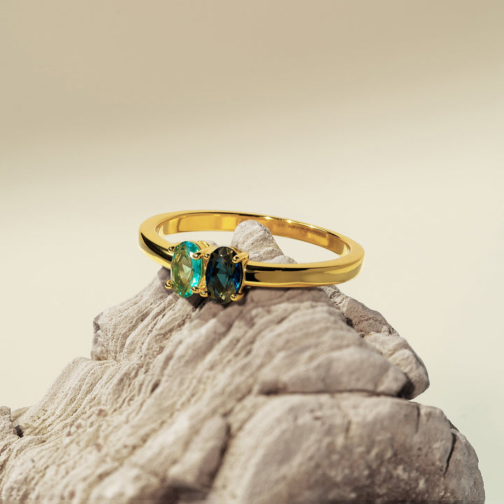 Custom Petite Oval Birthstone Ring