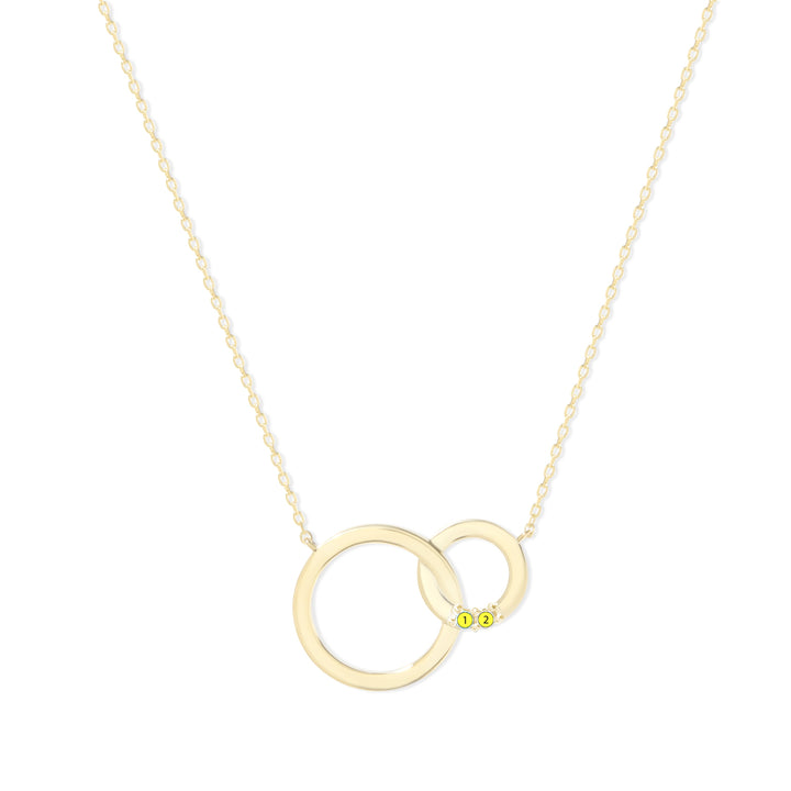 Custom Interlocking Circle Eternity Birthstone Necklace
