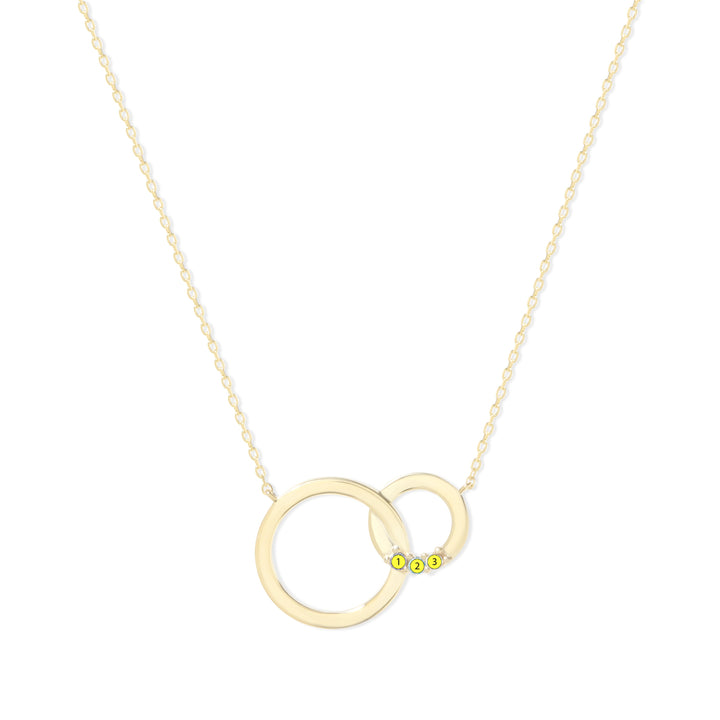 Custom Interlocking Circle Eternity Birthstone Necklace