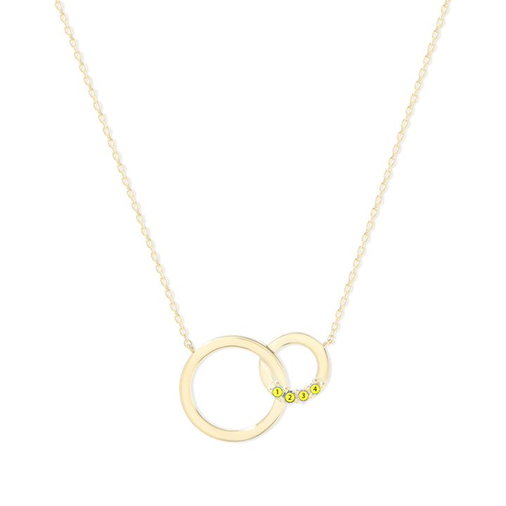 Custom Interlocking Circle Eternity Birthstone Necklace