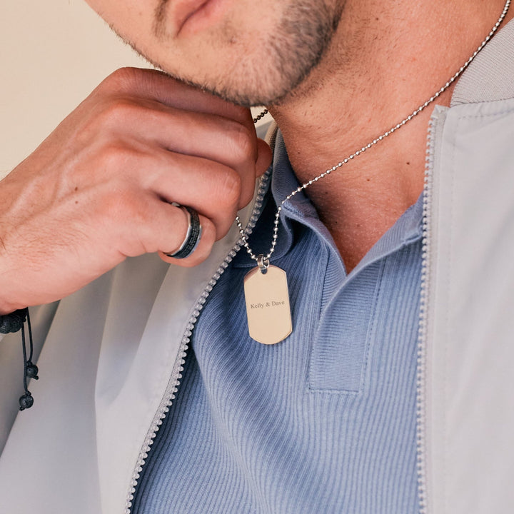 Engravable Medium Stainless Steel Dog Tag