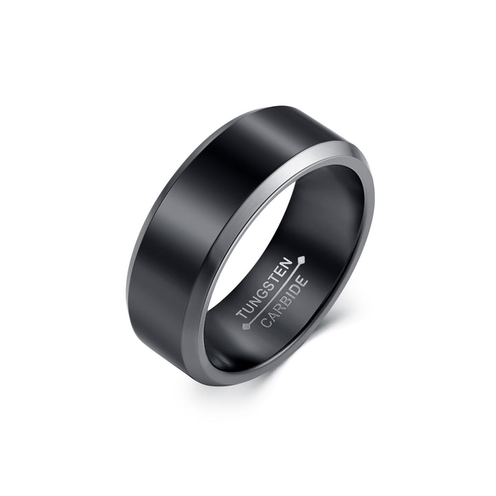 Tungsten Ring with Beveled Edges
