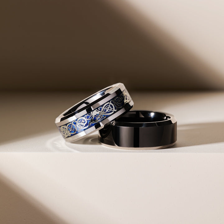 Tungsten Ring with Beveled Edges