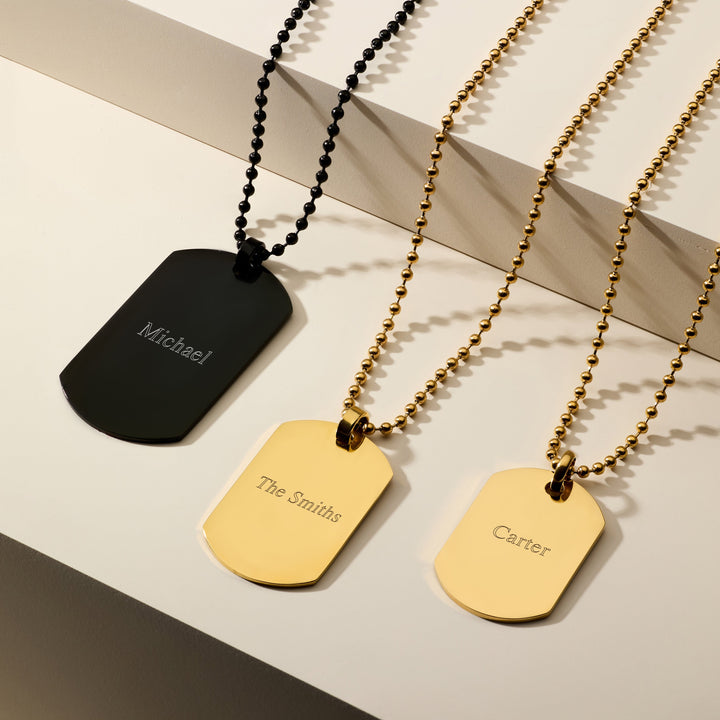 Engravable Medium Stainless Steel Dog Tag