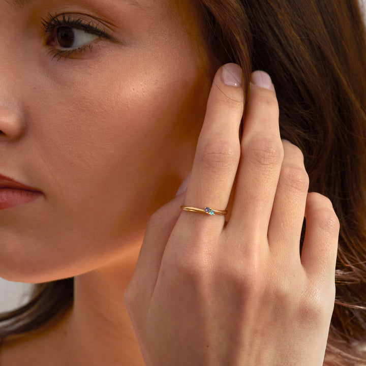 Custom Petite Birthstone Ring