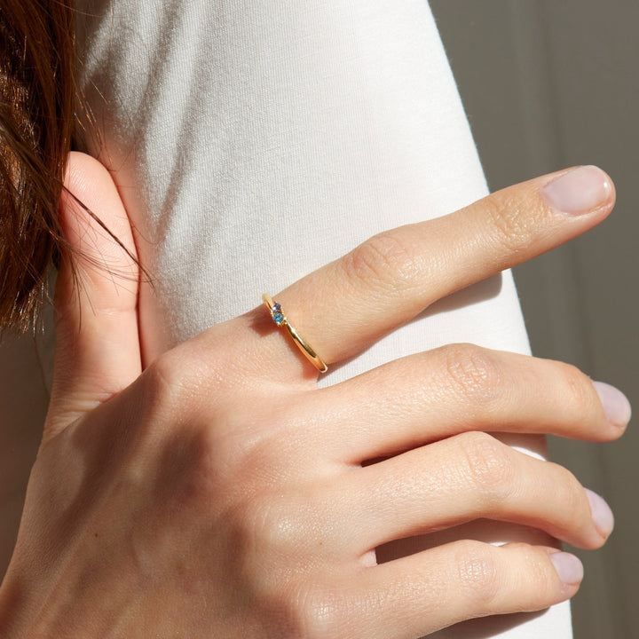 Custom Petite Birthstone Ring