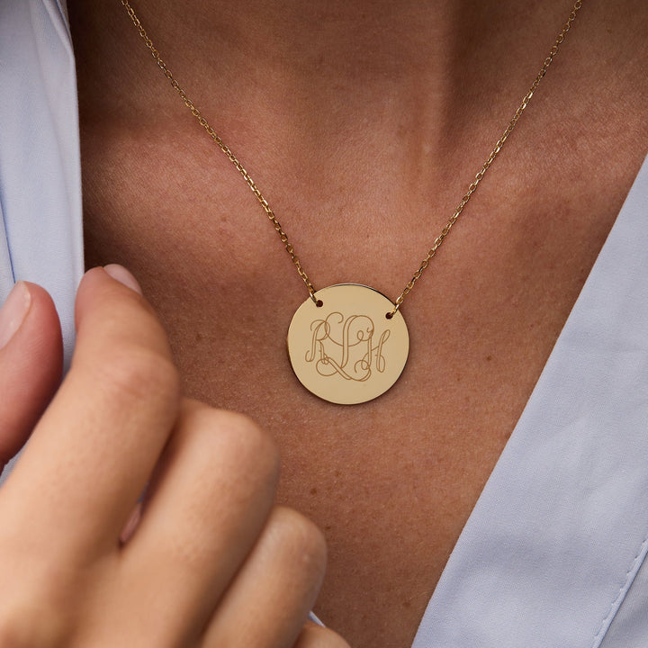 Engravable Disc Necklace
