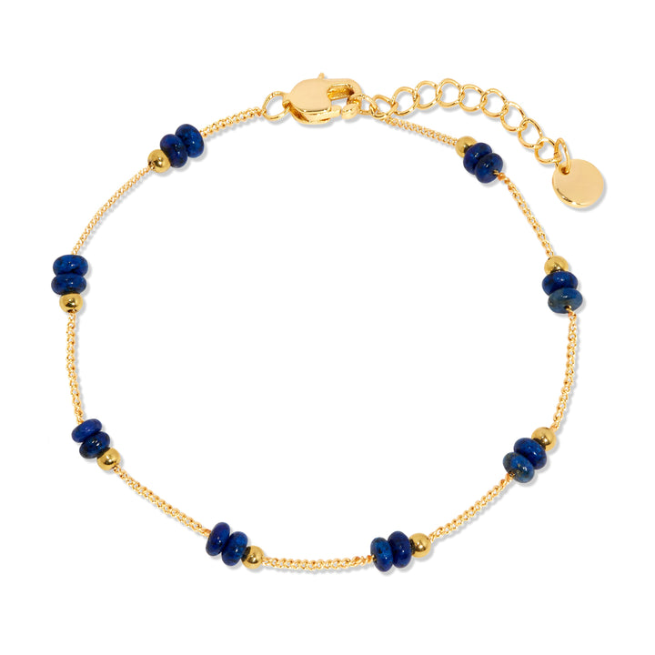 Gold Beaded Birthstone Bracelet