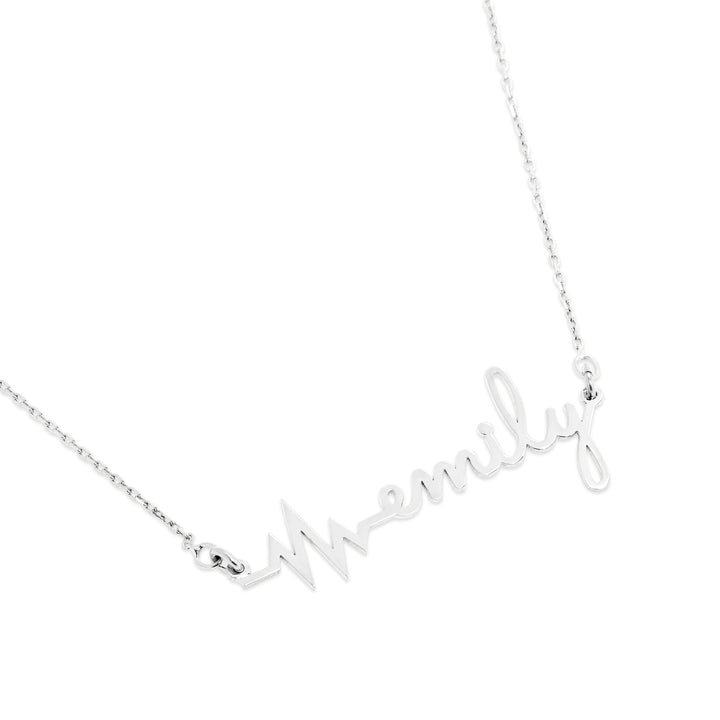 Heart Beat Name Necklace