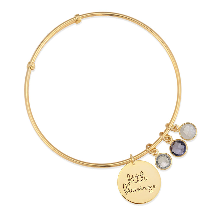 Little Blessing Gold Birthstone Charm Bracelet