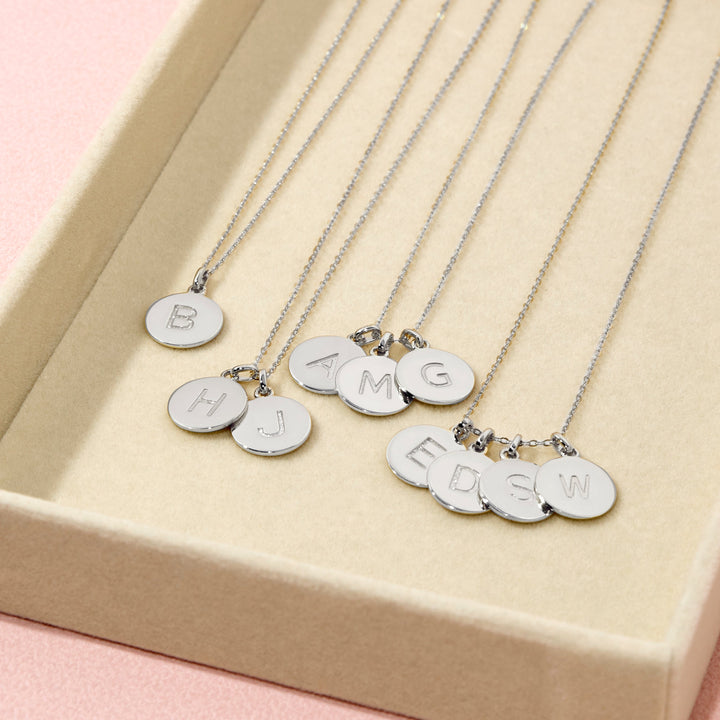 Four Initial Disc Necklace